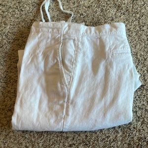 Mens linen / cotton pants - white 40x30